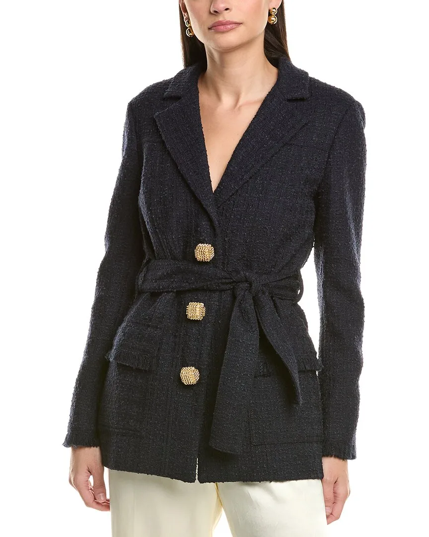 Silk-Lined Wool-Blend Tweed Jacket by Oscar de la Renta