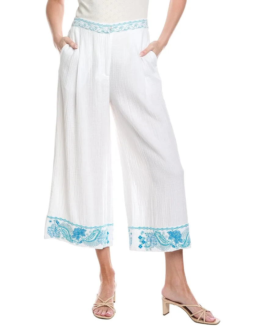 Pleated Gauze Culotte by Johnny Was