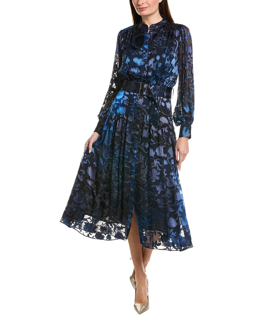 The Pippa Silk-Blend Midi Dress by Elie Tahari