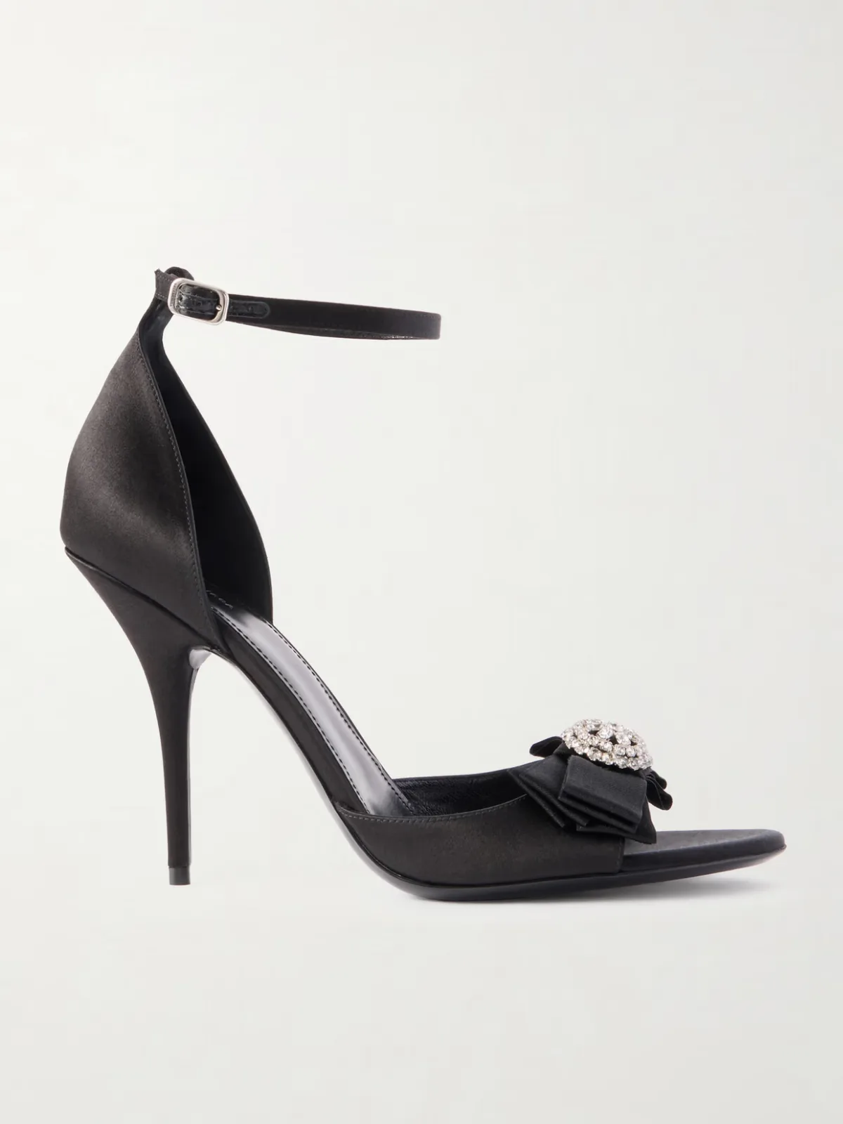 - Avenue Palazzo Crystal-embellished Bow-detailed Satin Sandals -