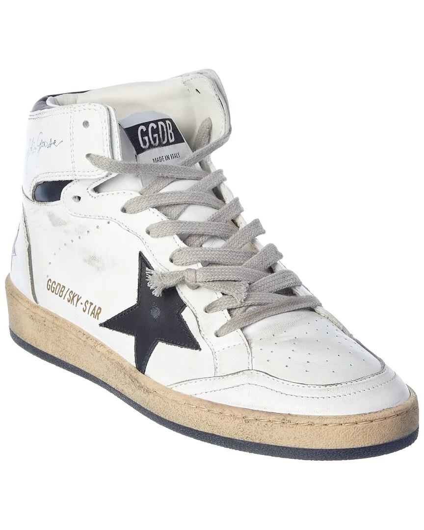 Sky-Star Leather Sneaker by Golden Goose