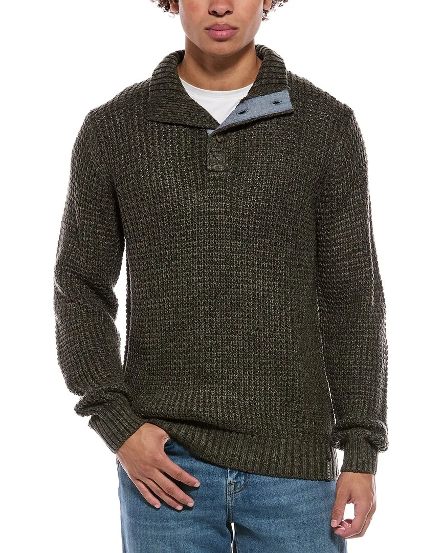 Textured Mixy Quarter Button Pullover by Weatherproof Vintage