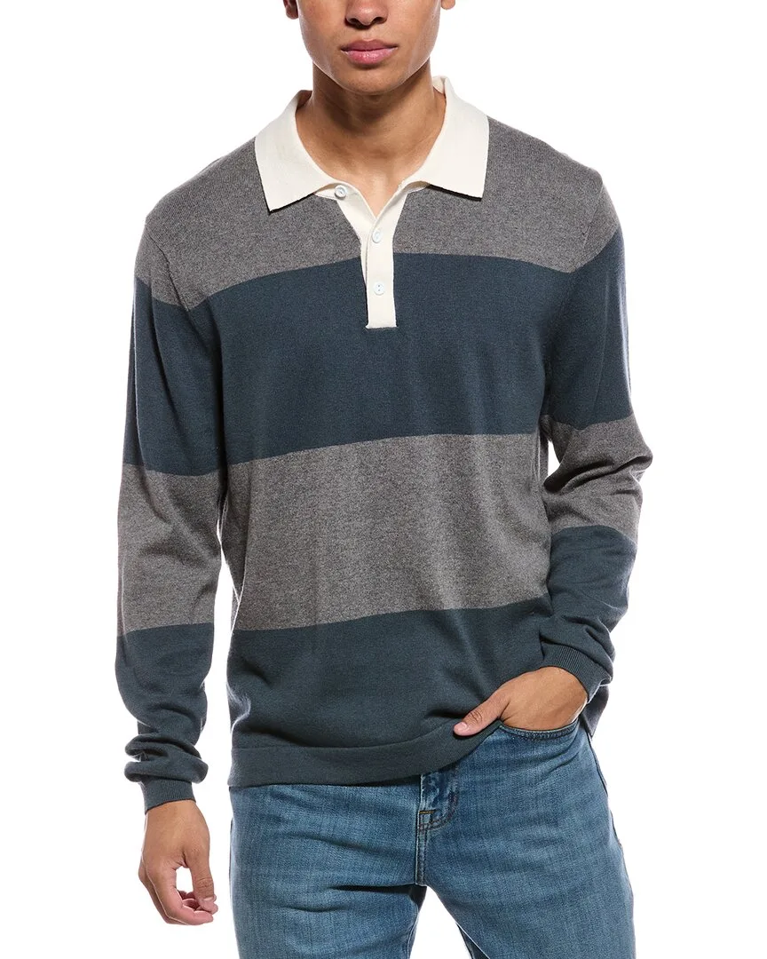 Cashmere-Blend Rugby Polo Sweater by Weatherproof Vintage