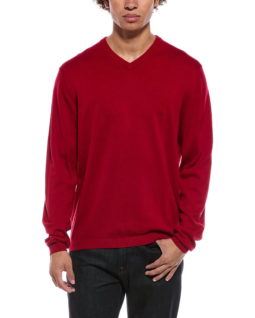Cashmere-Blend V-Neck Sweater by Weatherproof Vintage