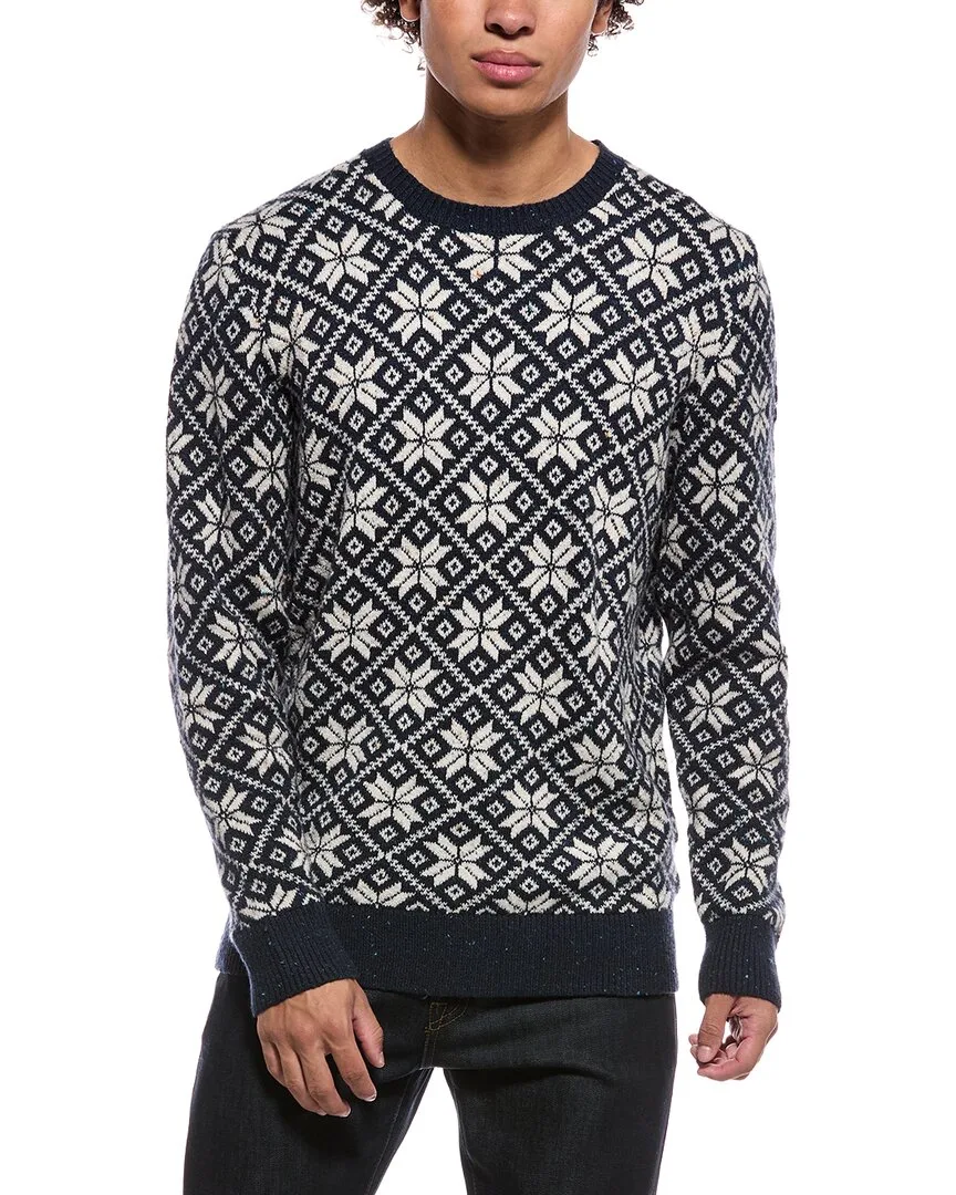Super Soft Donegal Snowflake Crewneck Sweater by Weatherproof Vintage