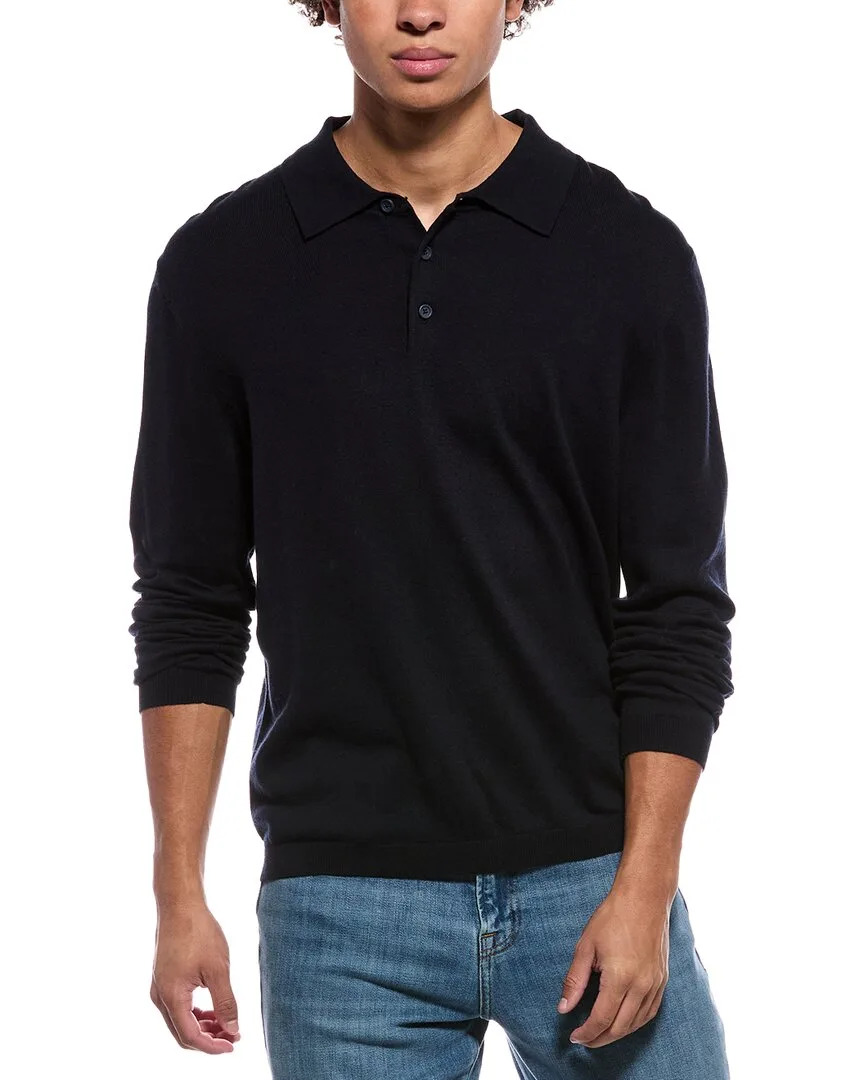 Cashmere-Blend Polo Sweater