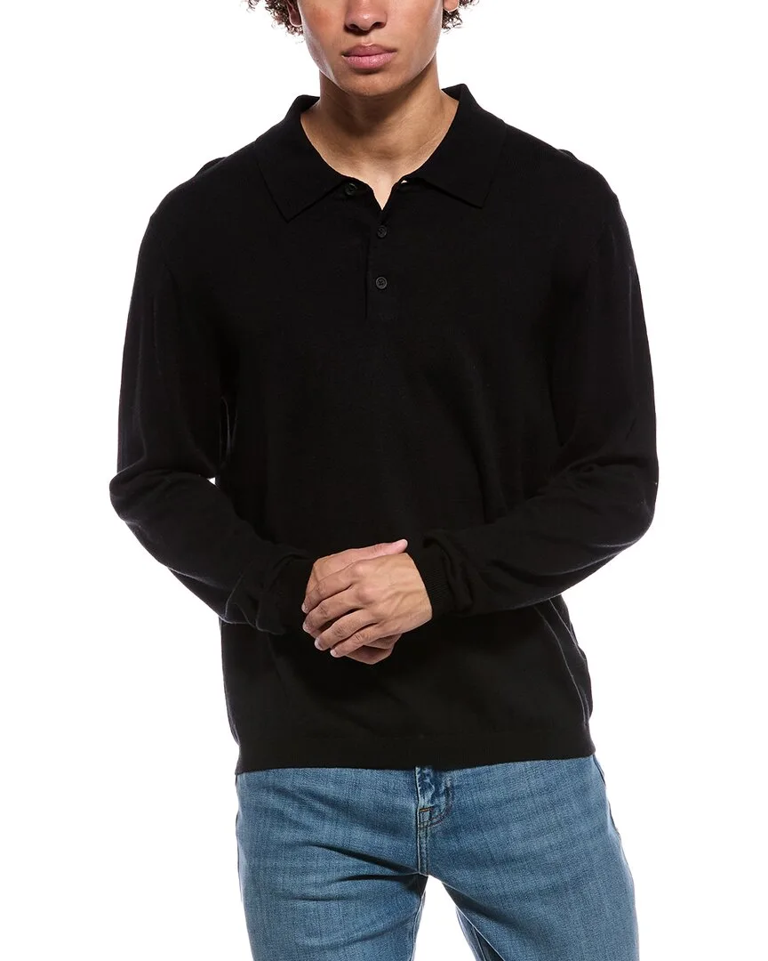 Cashmere-Blend Polo Sweater
