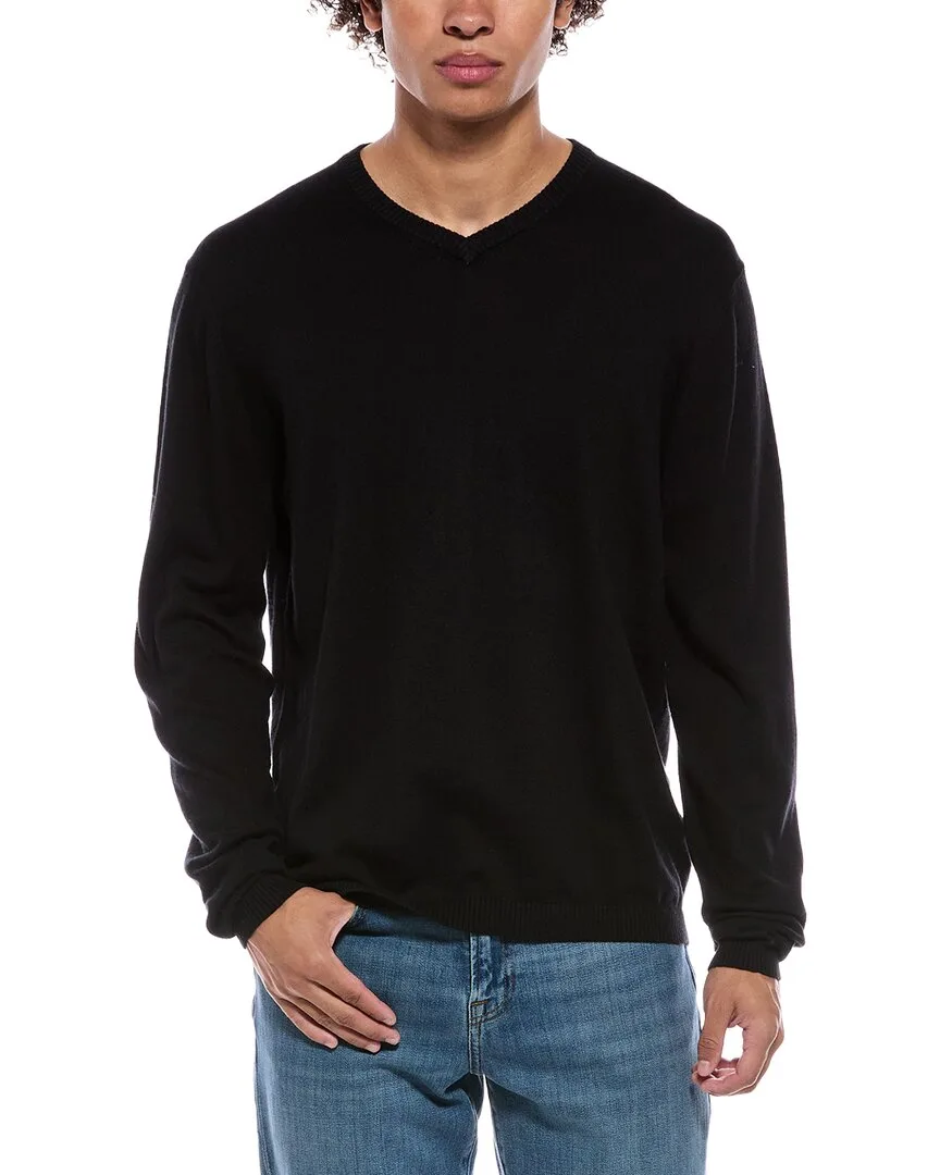 Cashmere-Blend V-Neck Sweater