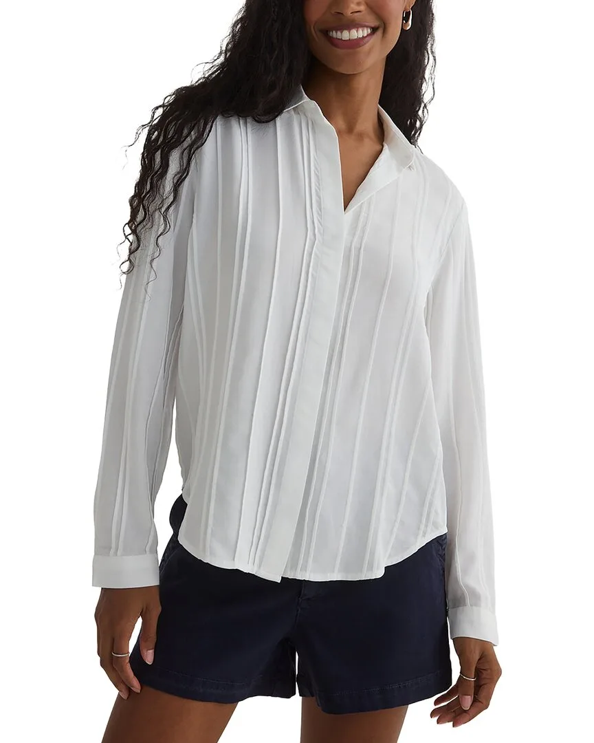 Pintuck Hidden Placket Shirt by Bella Dahl