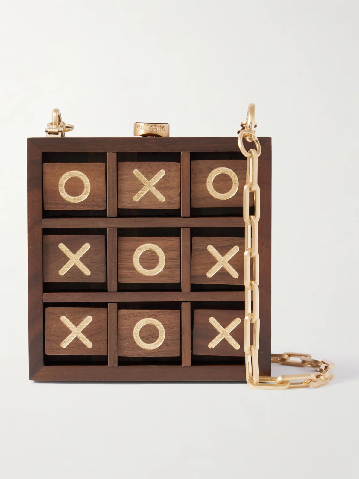 - Tic Tac Toe Walnut Clutch -