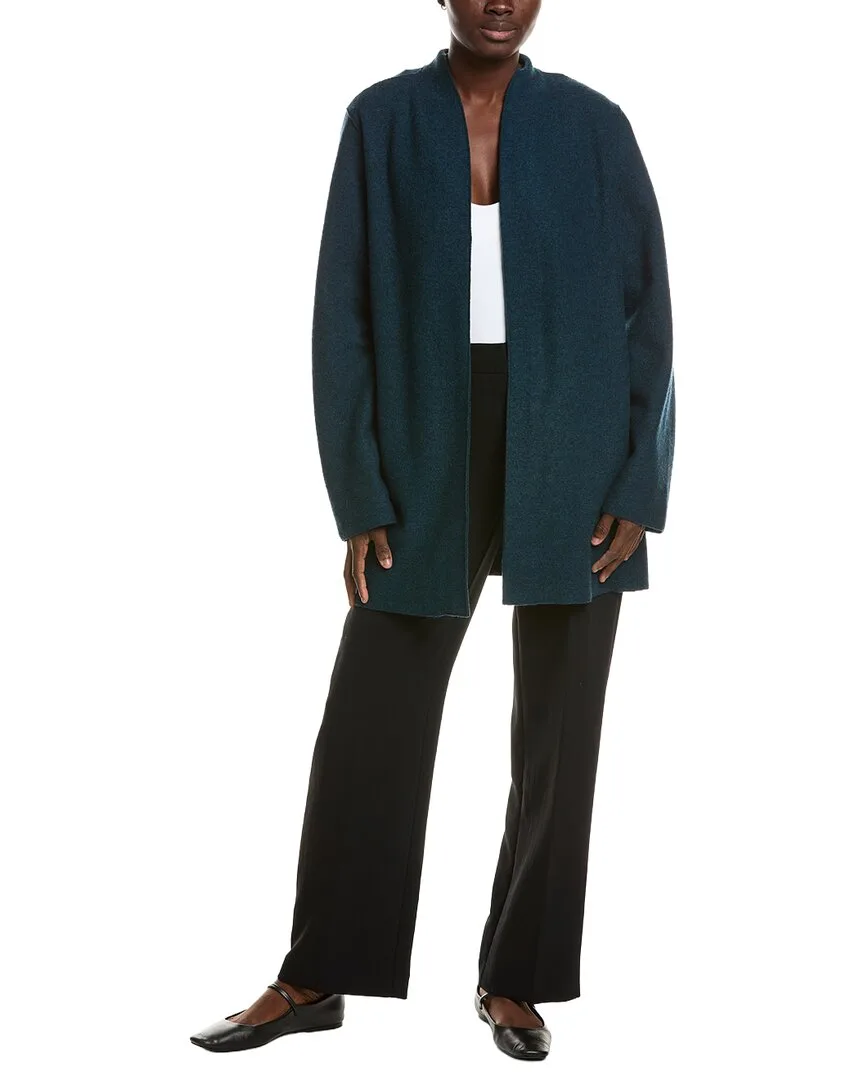 High Collar Wool Jacket by Eileen Fisher