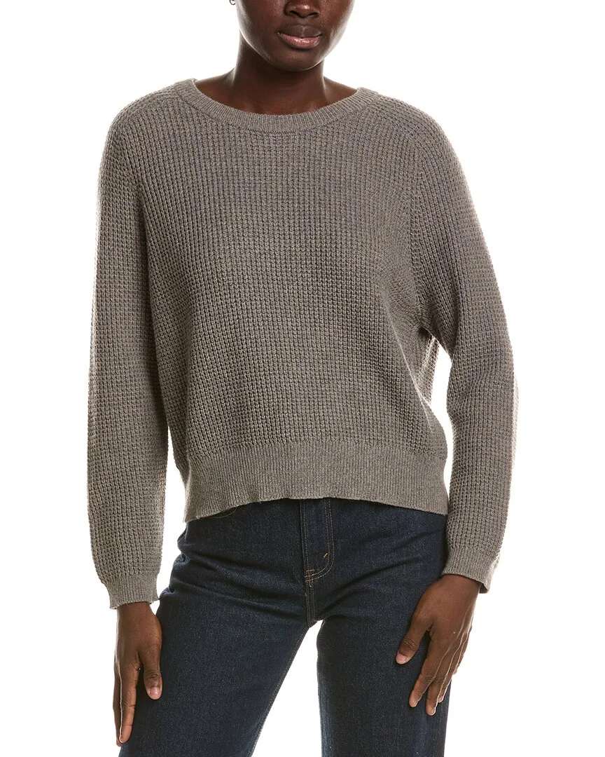 Crewneck Cashmere-Blend Sweater by Eileen Fisher