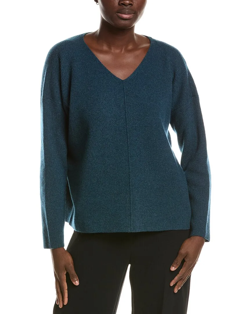 V-Neck 100% Cashmere Sweater by Eileen Fisher