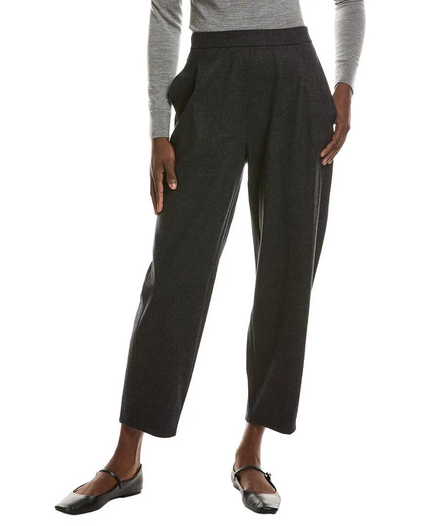 Pleated Wool Lantern Pant by Eileen Fisher