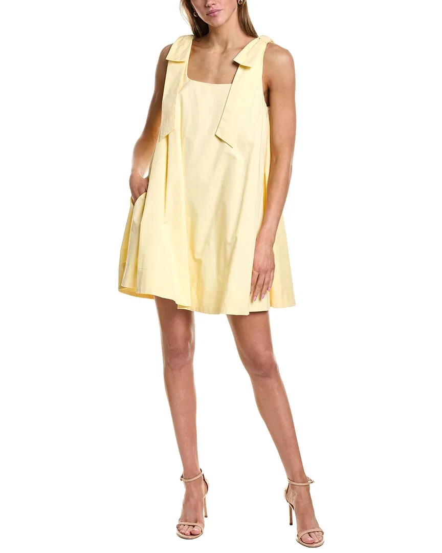 Bow Sleeveless Mini Dress by English Factory