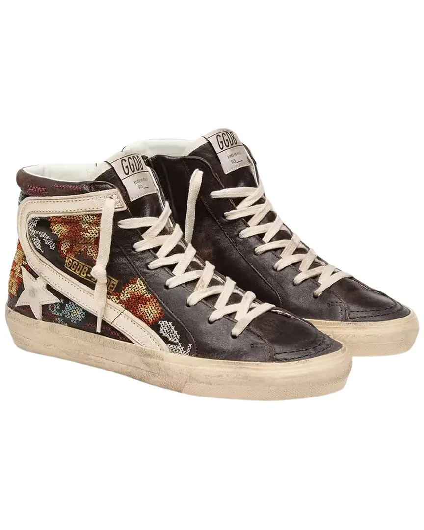 Slide Leather Sneaker by Golden Goose