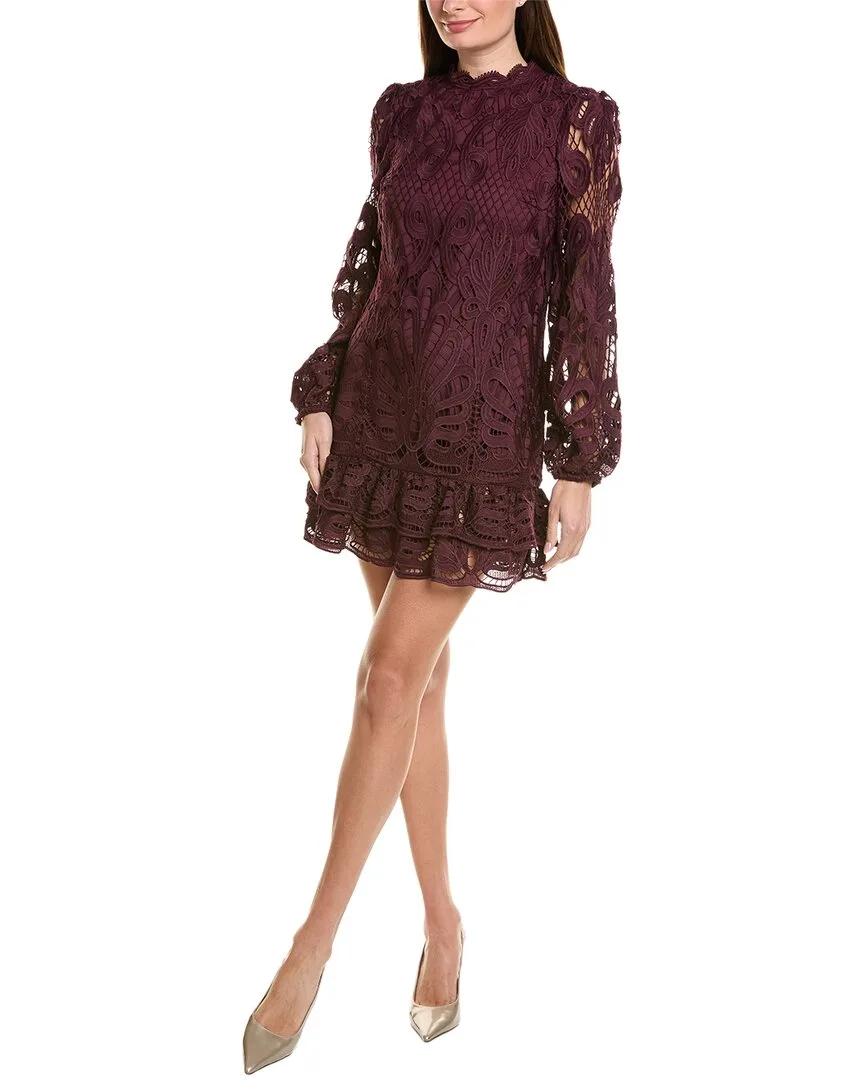 Nvlt Mock Neck Lace Dress