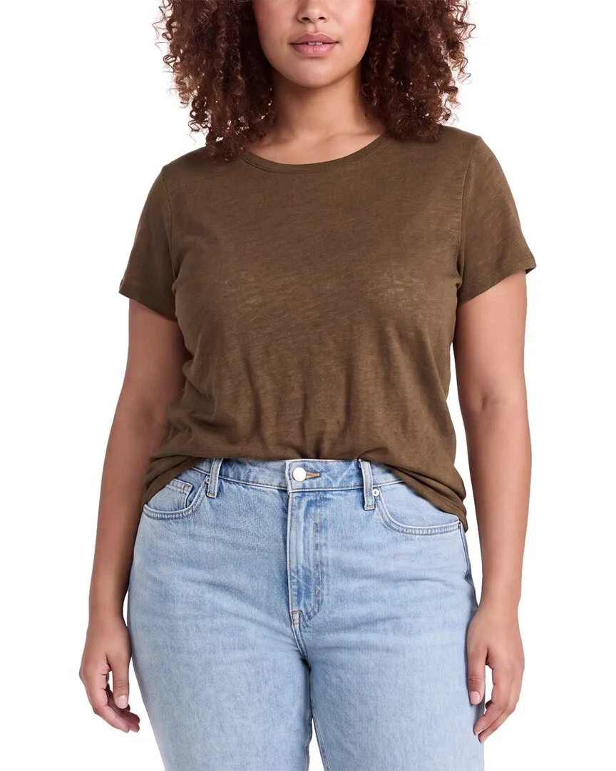 Crewneck Linen T-Shirt by Eileen Fisher