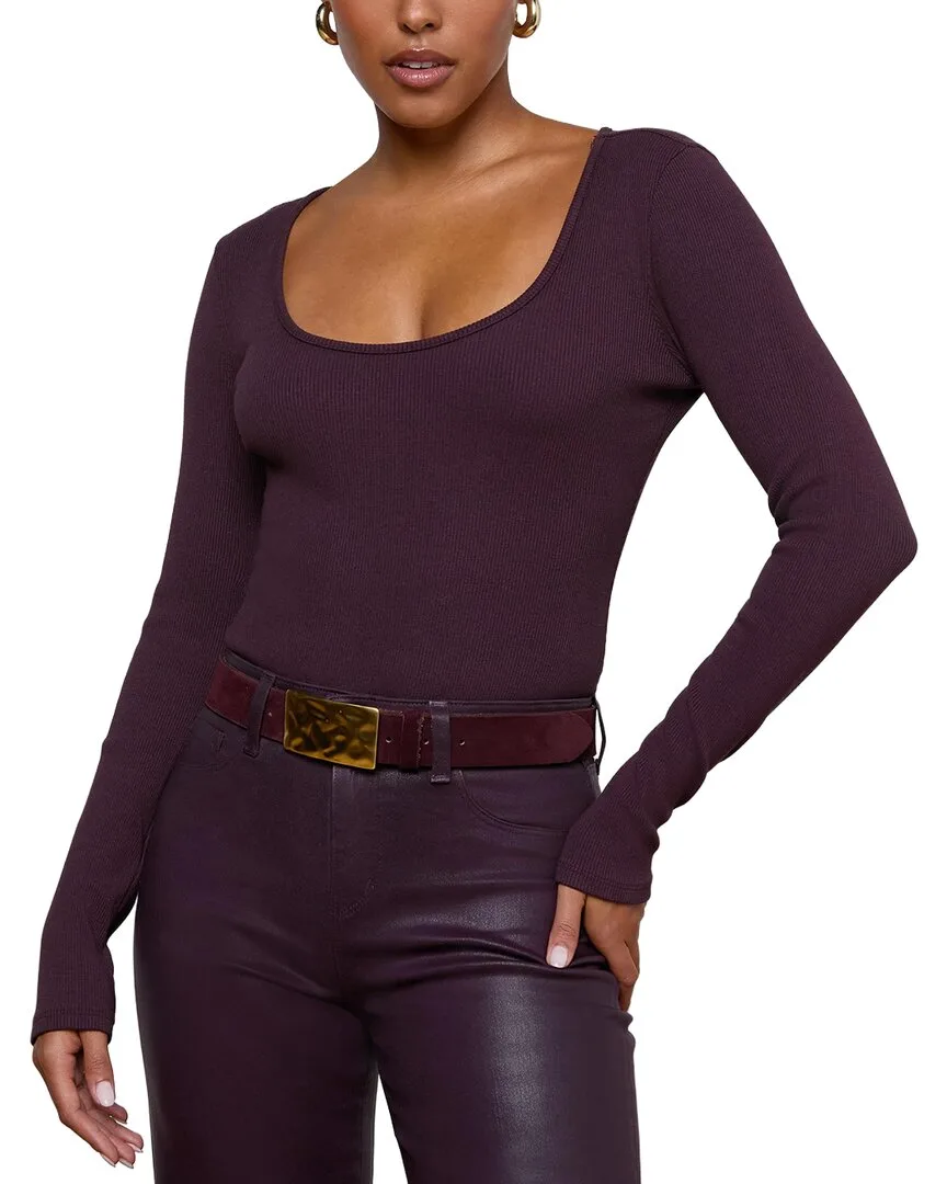 Elara Scoop Neck Bodysuit by L'AGENCE