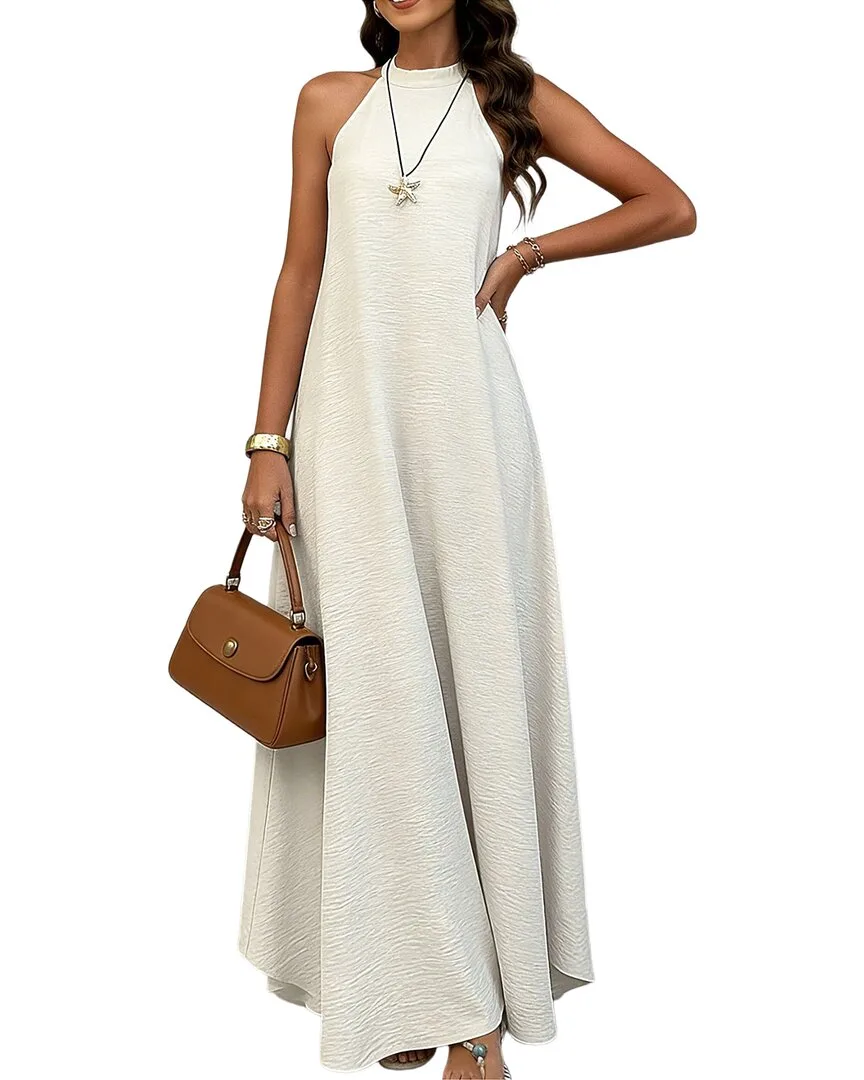 Solid Sleeveless Maxi Dress