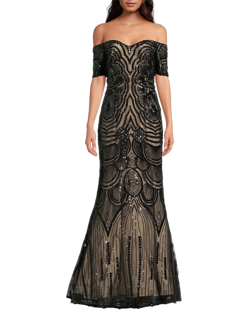 Sequin Short Sleeve Maxi Dress by Shani