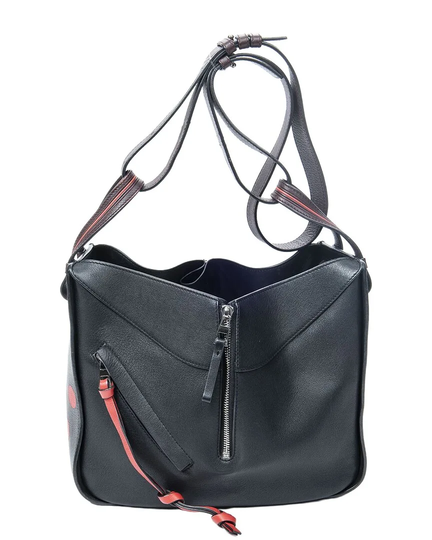 Small Polka Dot Hammock Leather Shoulder Bag by LOEWE