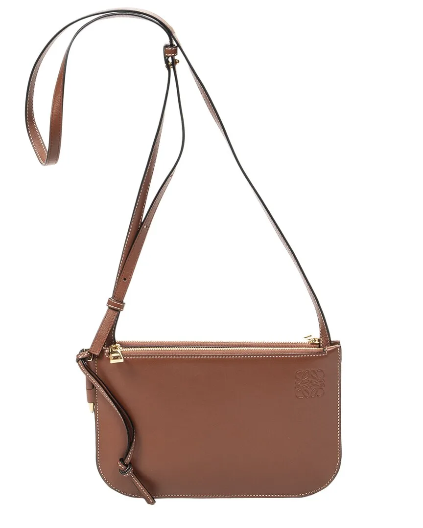 Gate Double Zip Leather Shoulder Bag by LOEWE