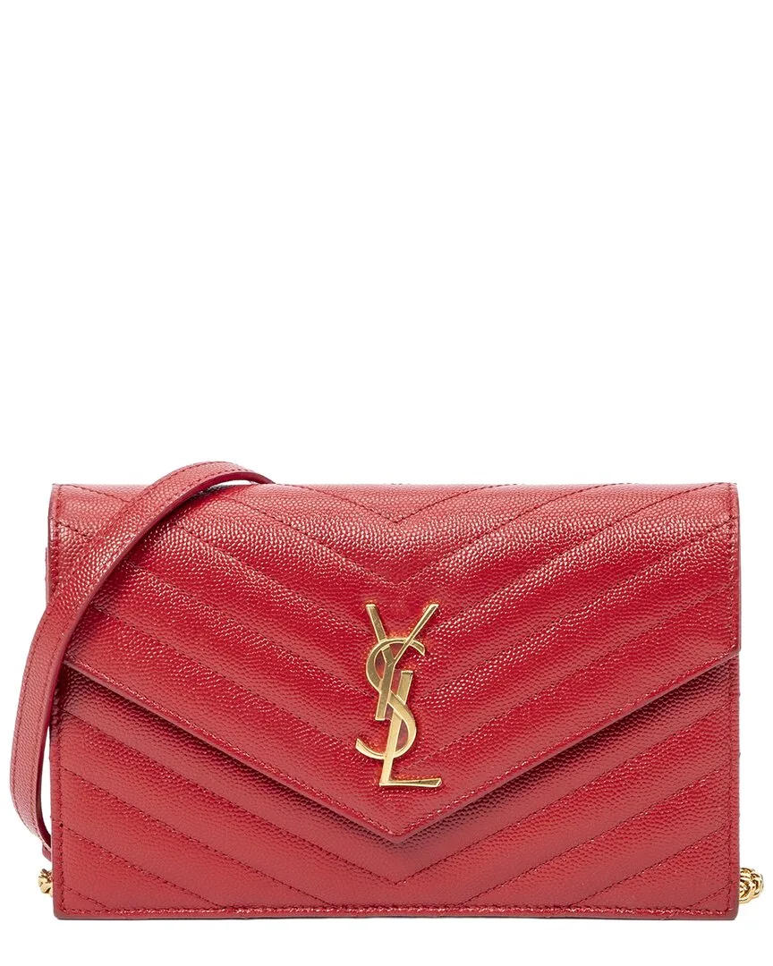 Yves Saint Laurent Envelope Leather Leather Shou by Saint Laurent