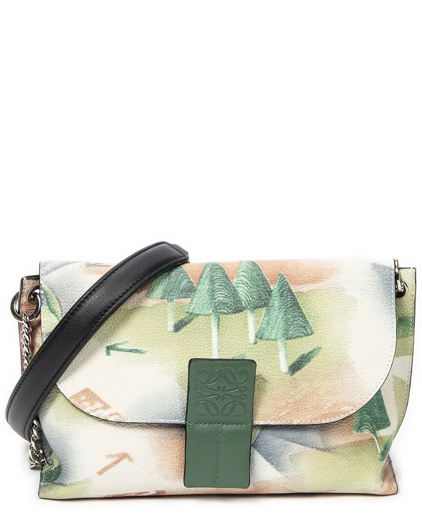 Printed Avenue Leather Shoulder Bag by LOEWE