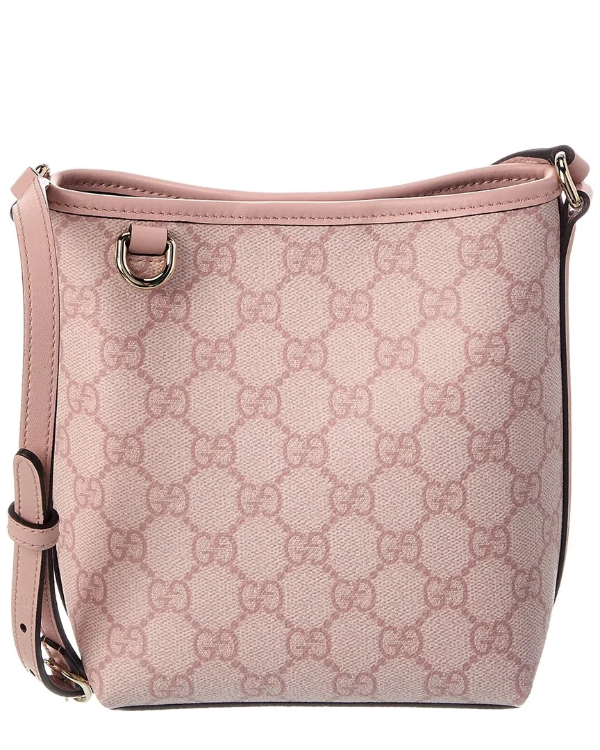 Gg Emblem Nano Gg Supreme Canvas & Leather Bucket Bag by Gucci