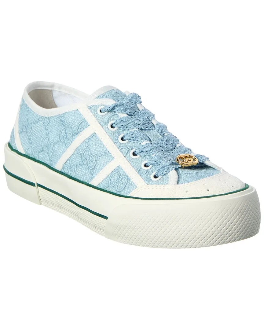 Gg Logo Lace & Suede Sneaker by Gucci