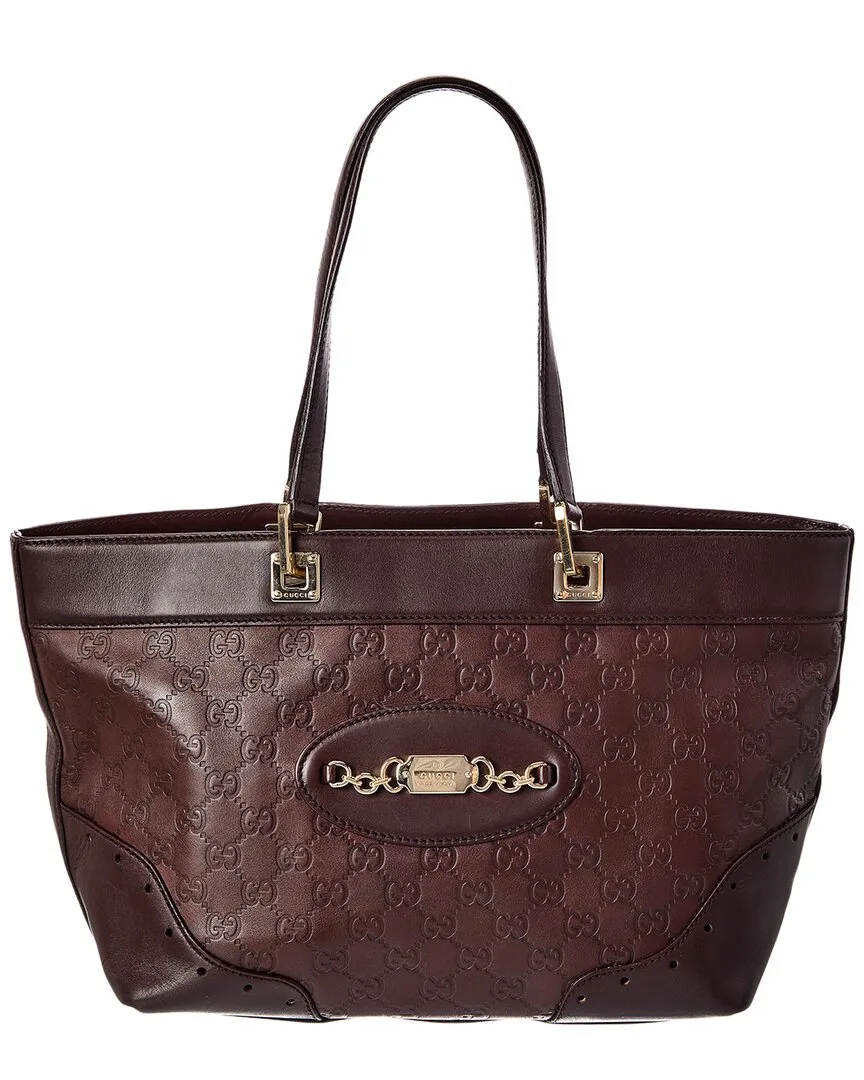 Horsebit Medium Leather Tote by Gucci