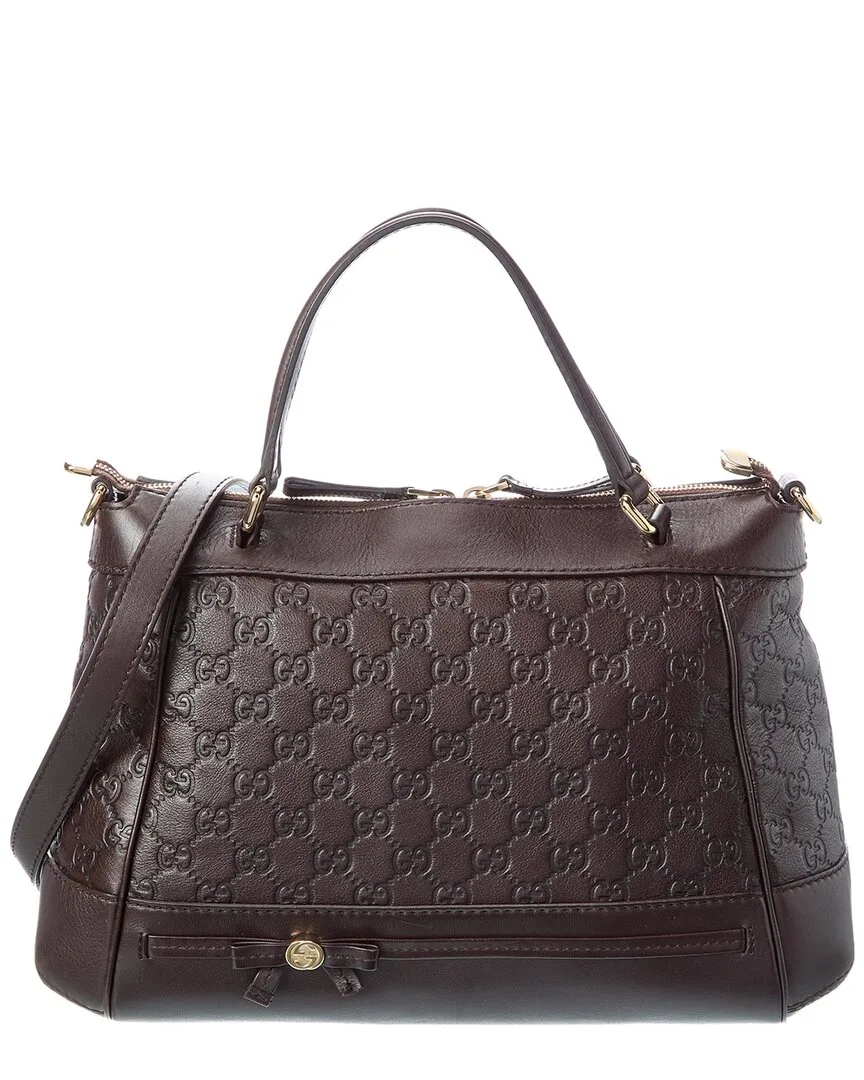 Guccissima Mayfair Leather Satchel