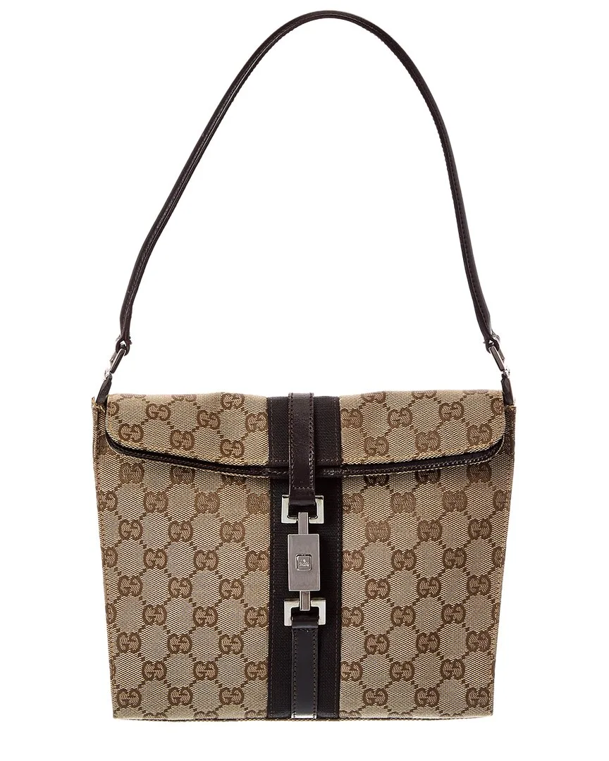 Jackie O Foldover Canvas Shoulder Bag