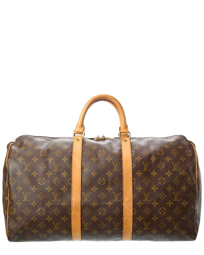 Keepall 50 Canvas & Leather Satche