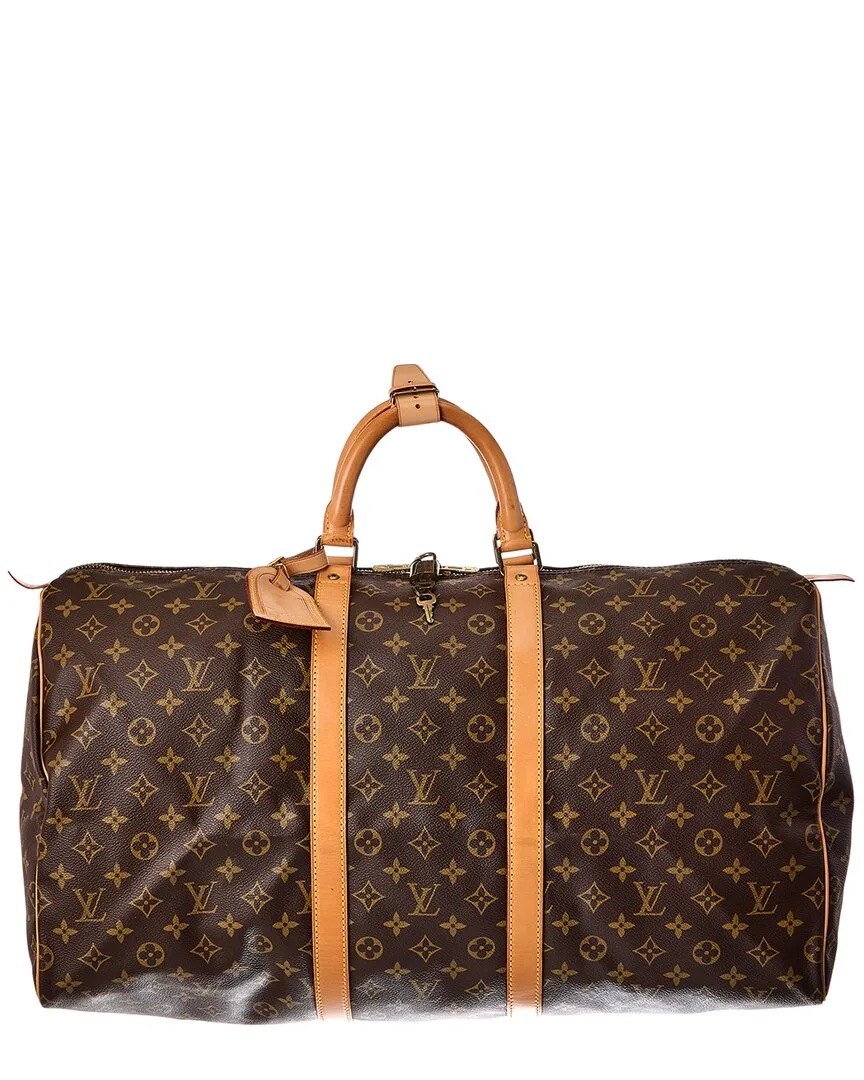 Keepall 55 Canvas & Leather Satche by Louis Vuitton