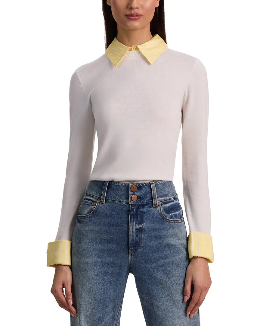 Porla Collared Wool-Blend Sweater by Alice + Olivia