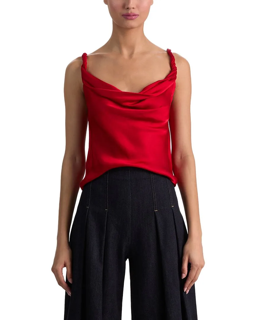 Monique Twist Strap Cowl Neck Tank