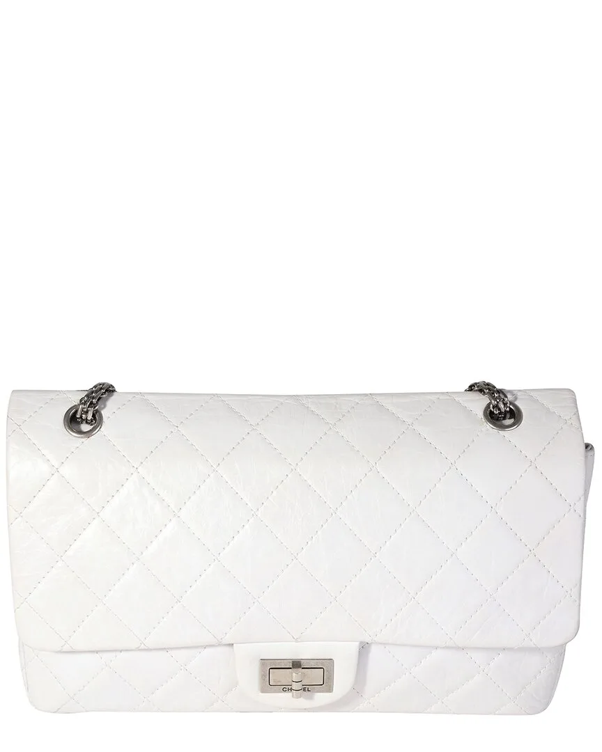 White Aged Calfskin Quilted 2.55 Reissue 227 Flap (authentic Pre-Loved) by CHANEL