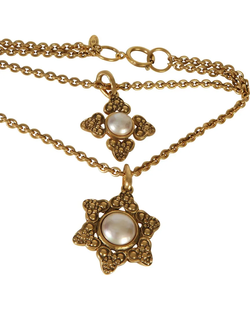 Plated Faux Pearl Pendant (authentic Pre-Loved) by CHANEL