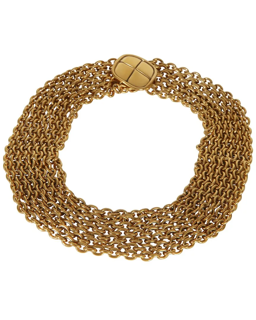 Plated Matelasse Multistrand Necklace (authentic Pre-Loved) by CHANEL