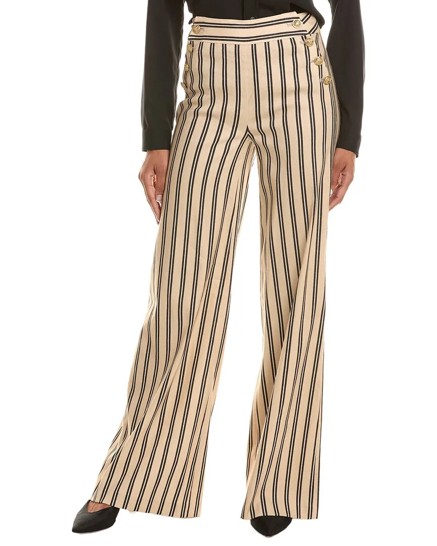 Narin High-Rise Ultra Wide Linen-Blend Pant by Alice + Olivia
