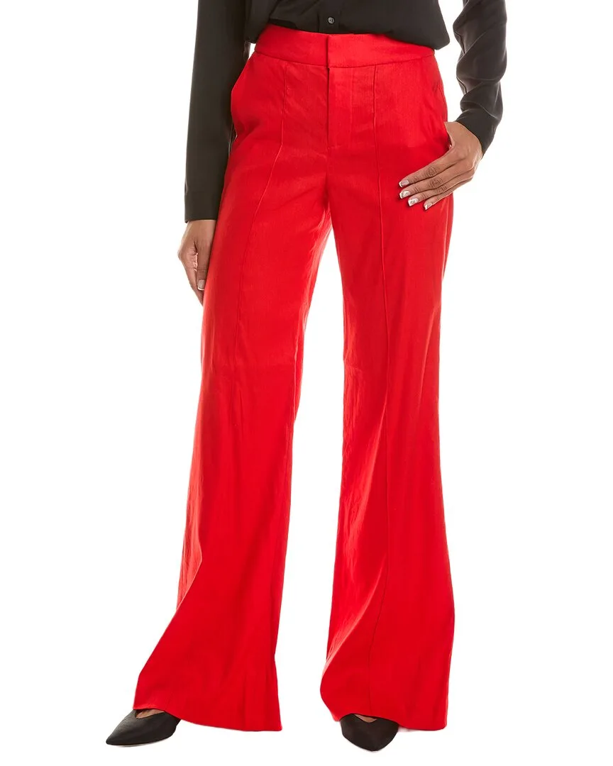 Dylan High-Rise Wide Linen-Blend Pant by Alice + Olivia