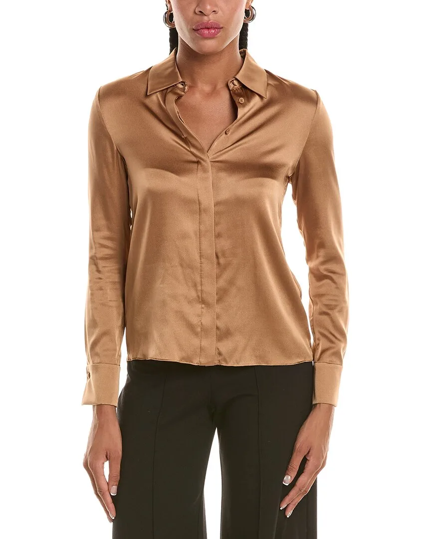 Brady Slim Silk-Blend Top by Alice + Olivia