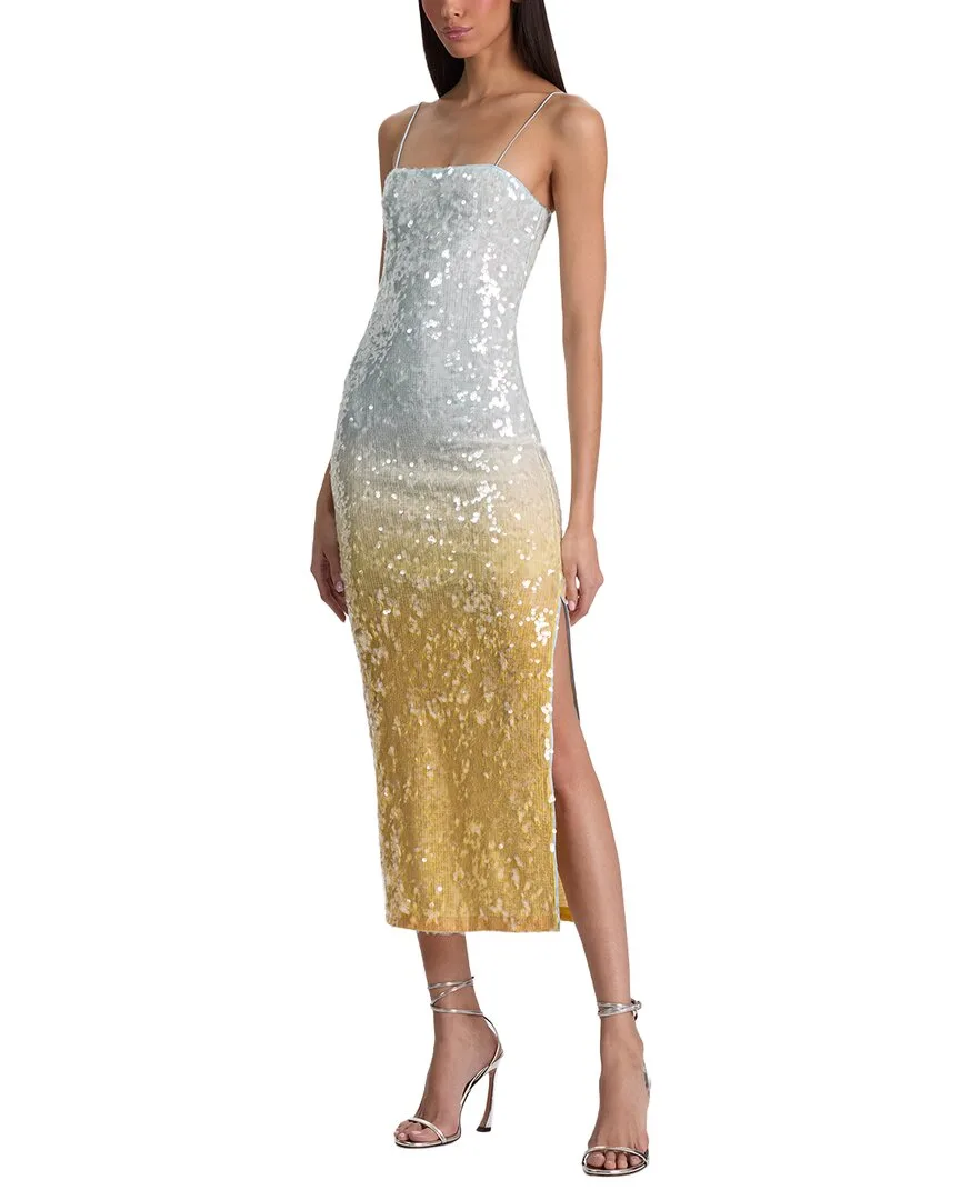 Fifi Sequin Fitted Midi Cami Dress by Alice + Olivia