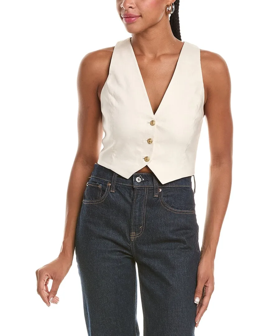 Donna Linen-Blend Vest