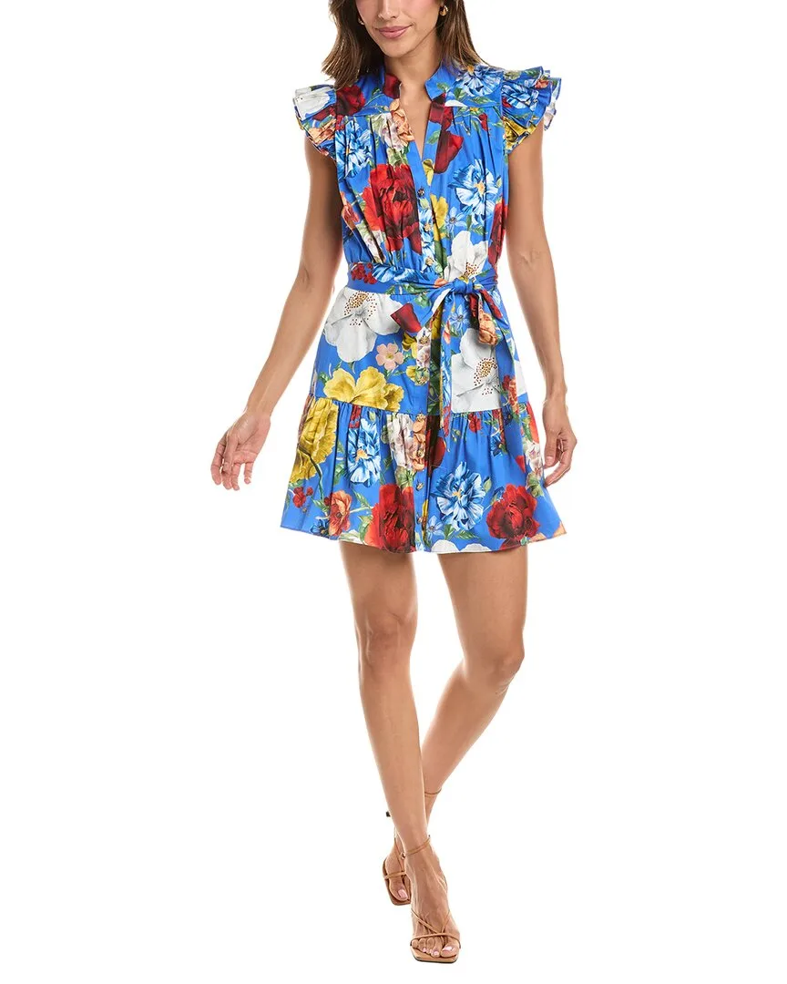 Cora Flutter Sleeve Tiered Mini Shirt