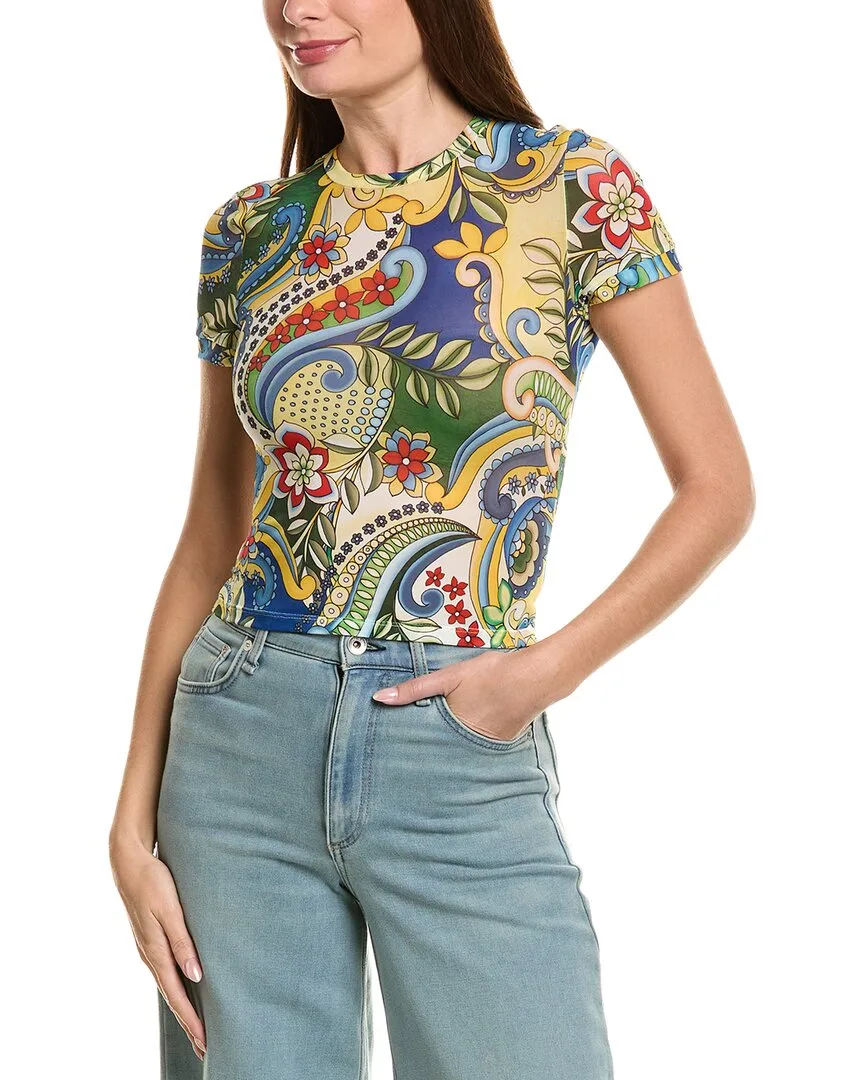 Tess Crew Neck T-Shirt by Alice + Olivia