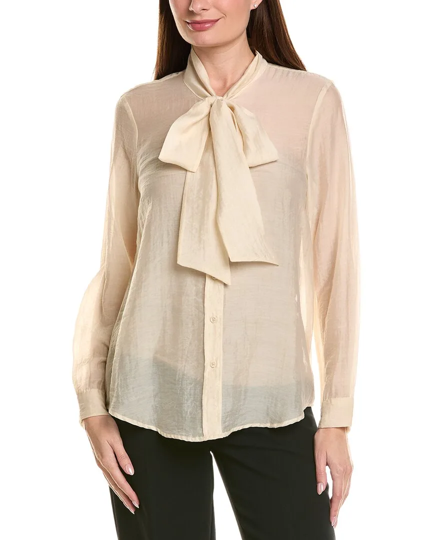 Woven Long Sleeve Top by Tahari