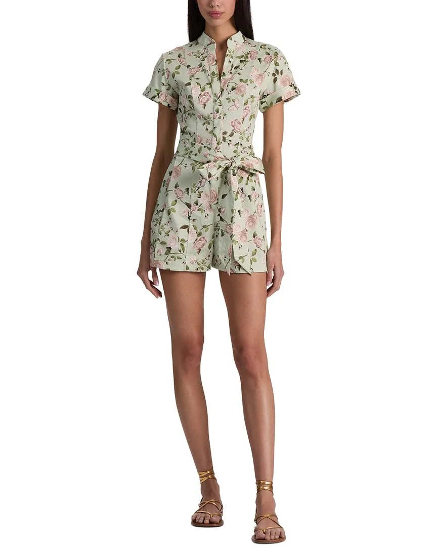 Lucy Roll Sleeve Button Down Romper